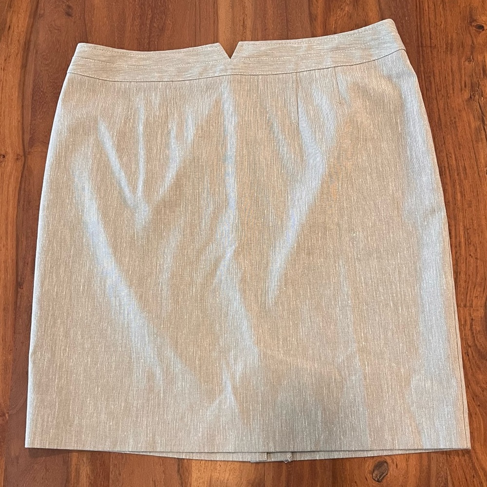 Nordstrom Halogen Linen-Like Oatmeal Tan Pencil Skirt